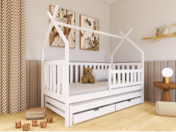 Dvigulė vaikiška lova su stalčiais TYTUS 90x190