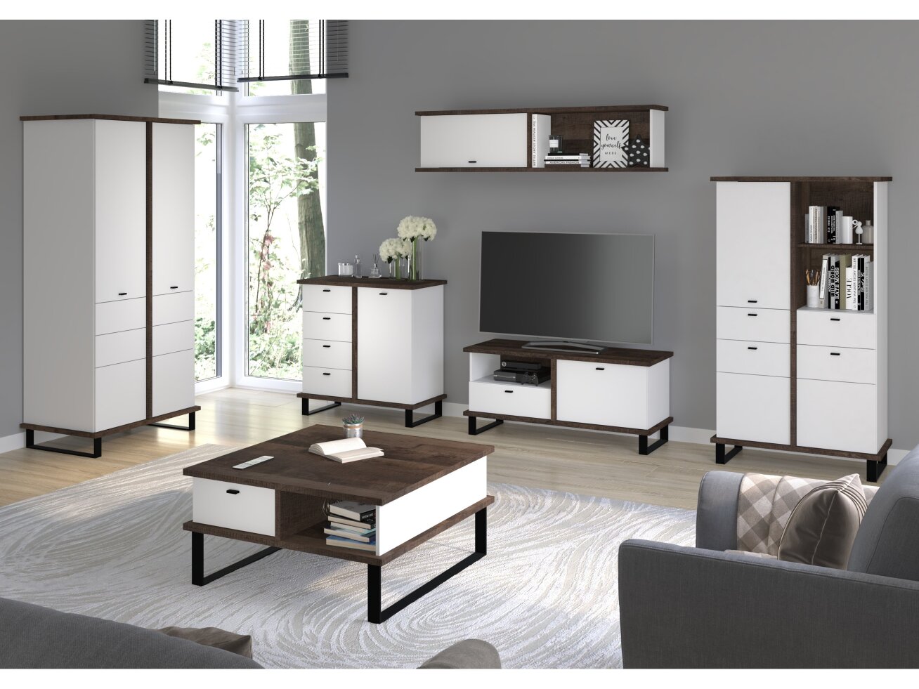 Svetainės baldų komplektas CROSS 1