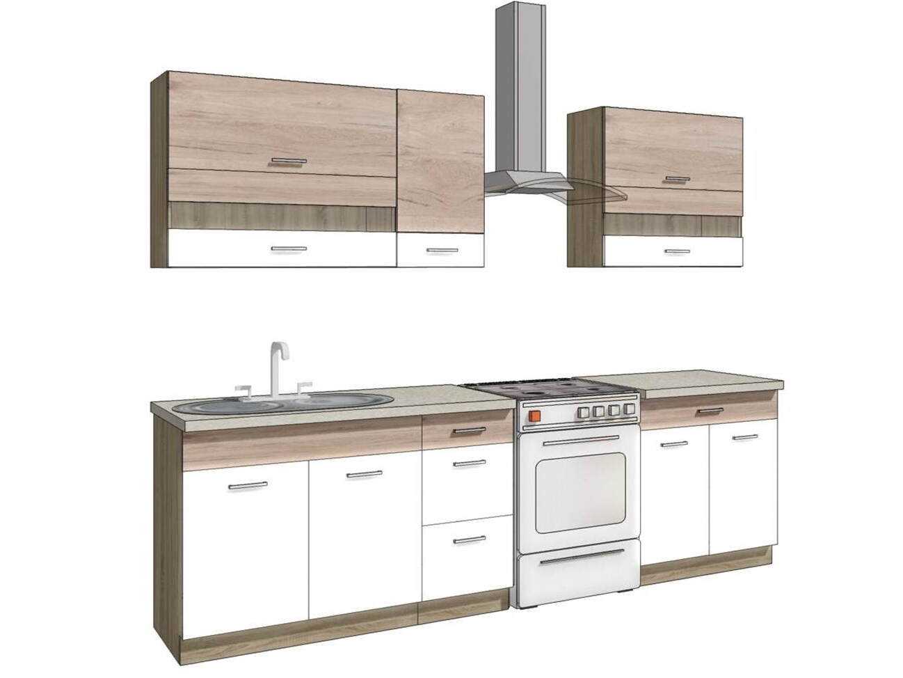 Virtuvės komplektas ECONO B Virtuvės komplektas ECONO B