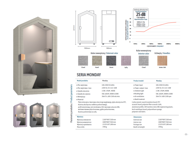 Akustinė kabina Monday 14 Akustinė kabina Monday 14