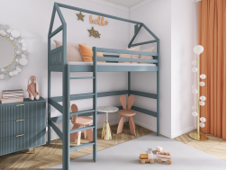 Antresolė lova namelis GLORIA 80x180