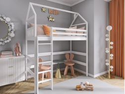 Antresolė lova namelis GLORIA 90x190