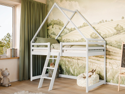 Antresolė lova namelis MOON 90x200