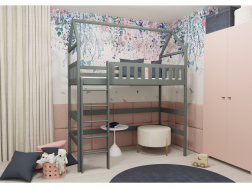 Antresolė lova namelis OTYLIA 80x180