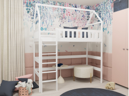 Antresolė lova namelis OTYLIA 90x200