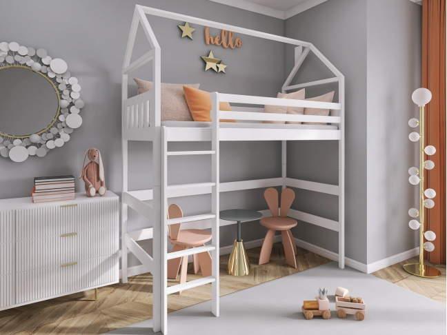 Antresolė lova namelis GLORIA 80x160
