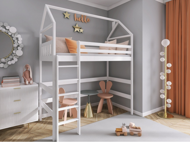 Antresolė lova namelis GLORIA 80x200 Antresolė lova namelis GLORIA 80x200