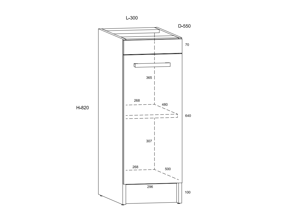 Apatinė spintelė ROD-01 S30 1 Apatinė spintelė ROD-01 S30 1