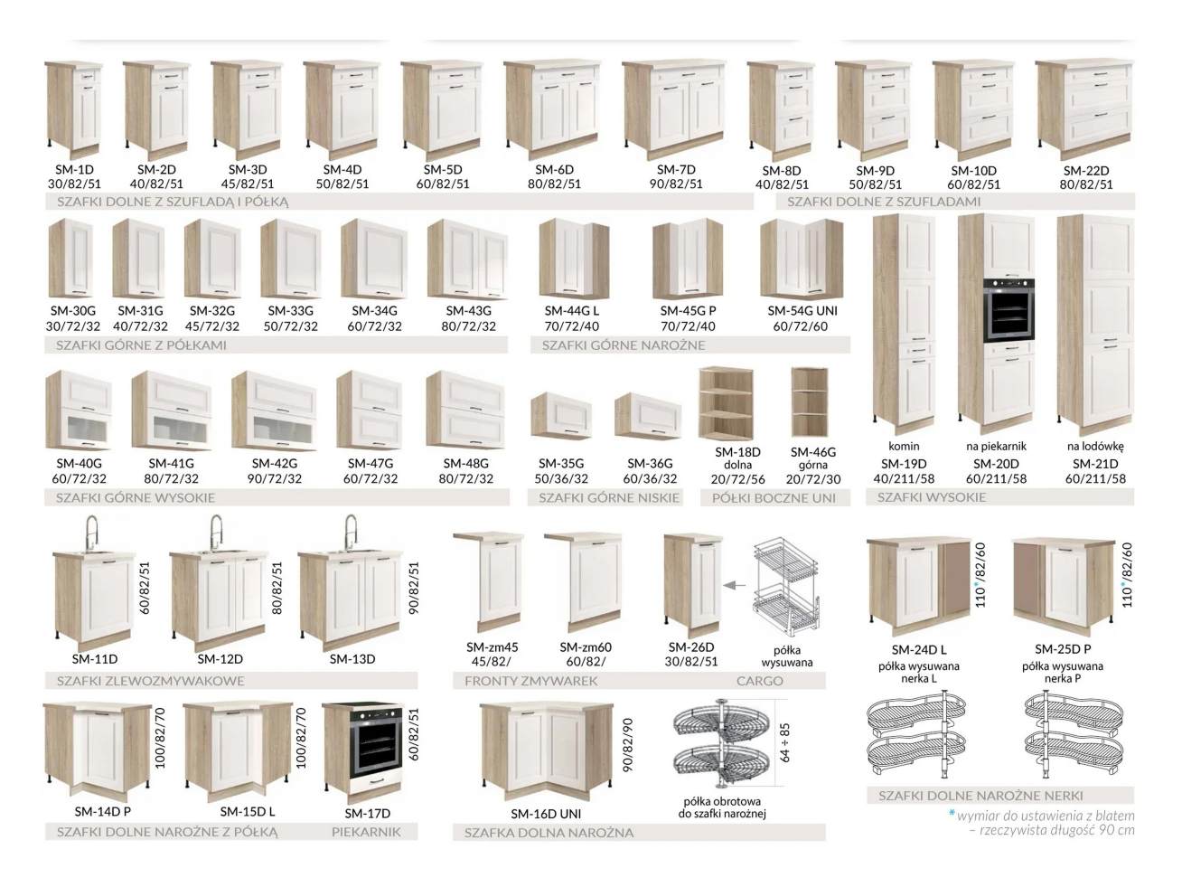 Apatinė kampinė spintelė (90cm) SM-16D 5