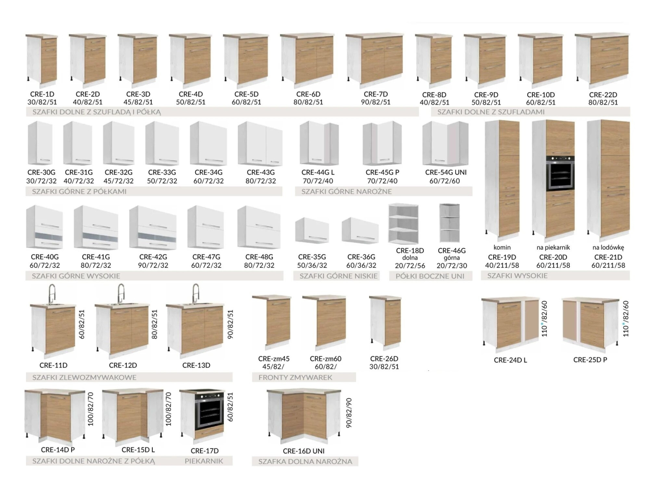 Apatinė spintelė (30cm) CRE-1D 6 Apatinė spintelė (30cm) CRE-1D 6