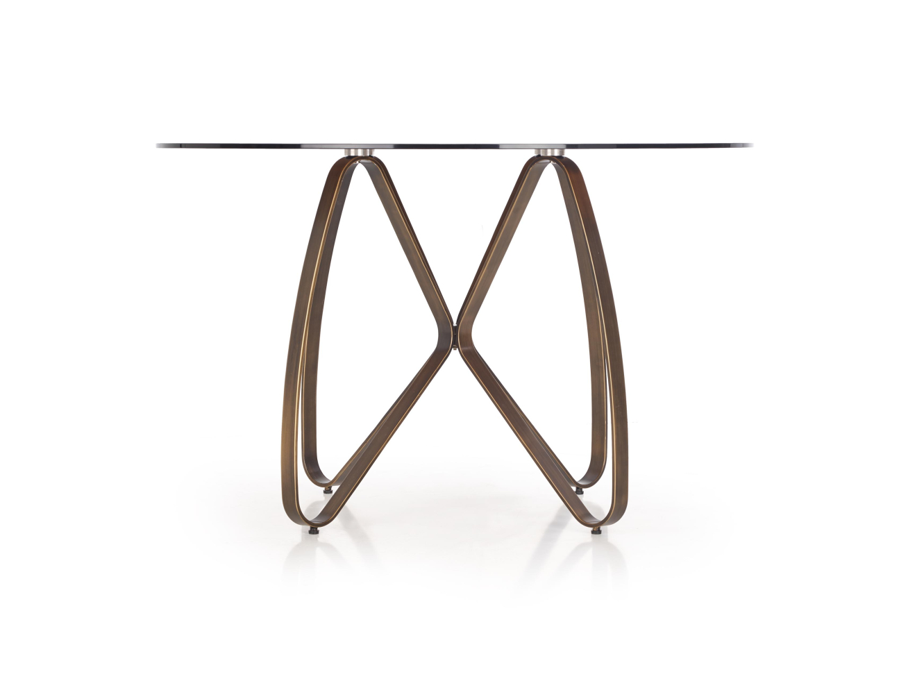 Apvalus stiklinis stalas LUNGO 4 Apvalus stiklinis stalas LUNGO 4