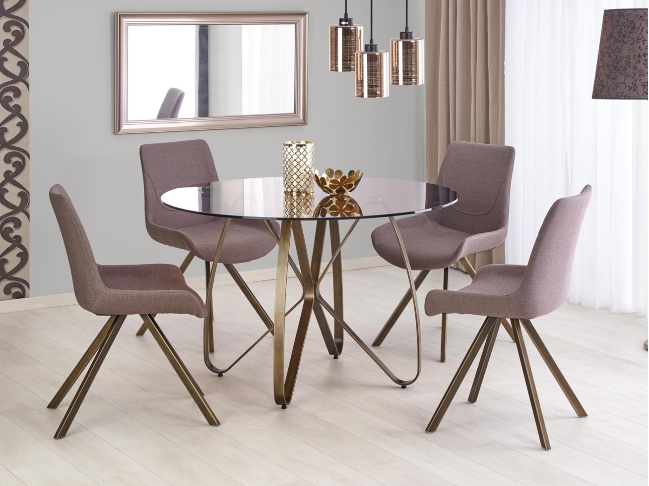 Apvalus stiklinis stalas LUNGO Apvalus stiklinis stalas LUNGO