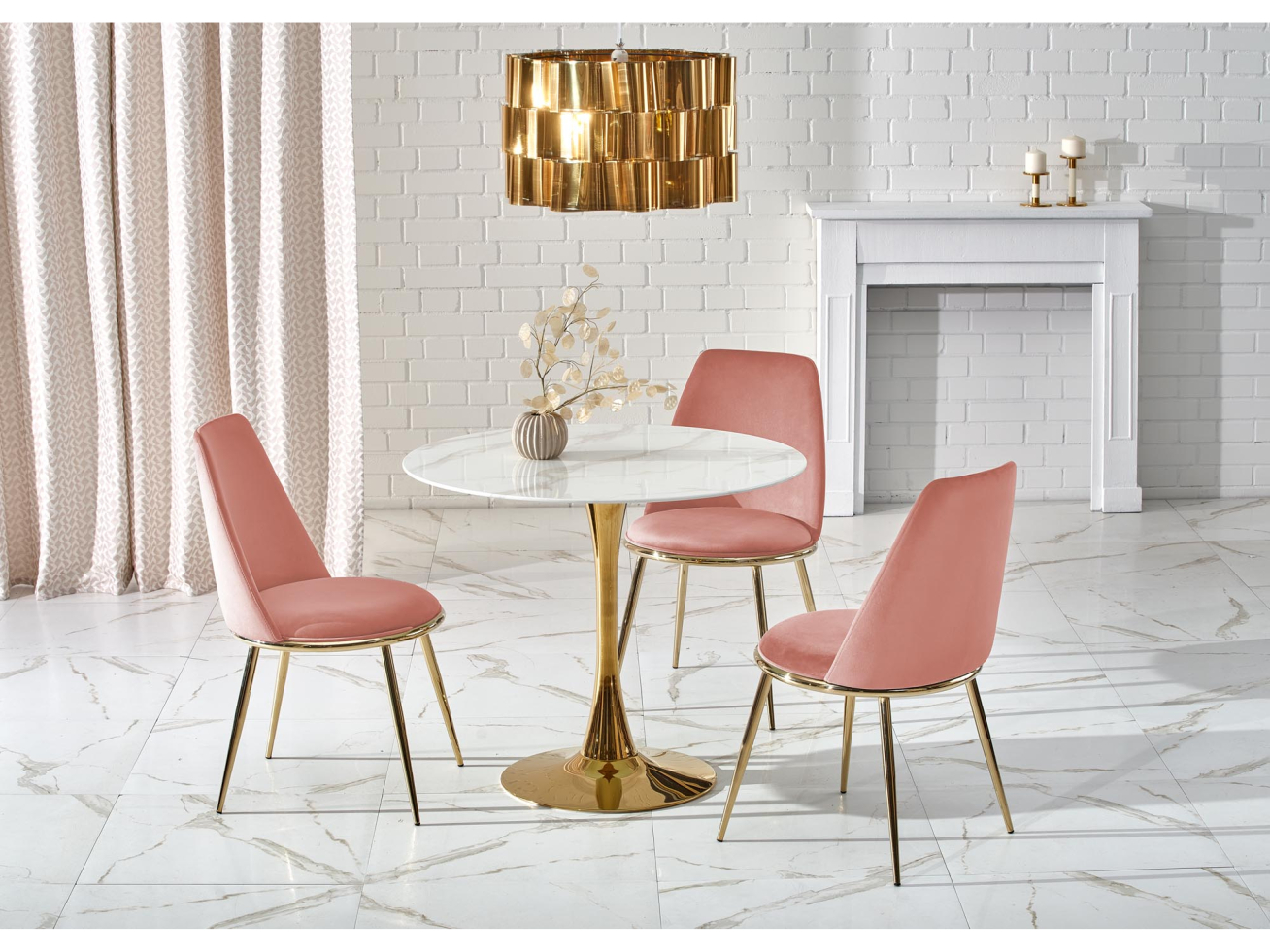 Apvalus stiklinis stalas CASEMIRO 1 Apvalus stiklinis stalas CASEMIRO 1