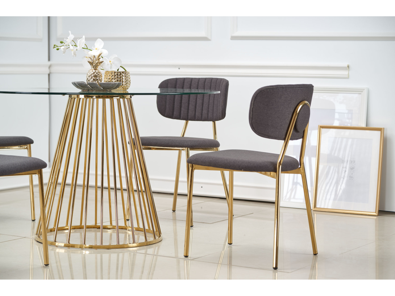 Apvalus stiklinis stalas LIVERPOOL 1