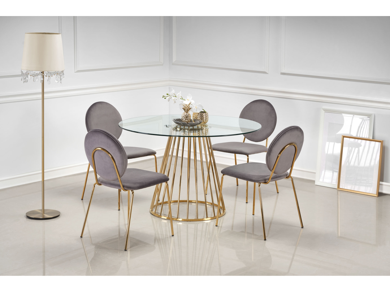 Apvalus stiklinis stalas LIVERPOOL 2