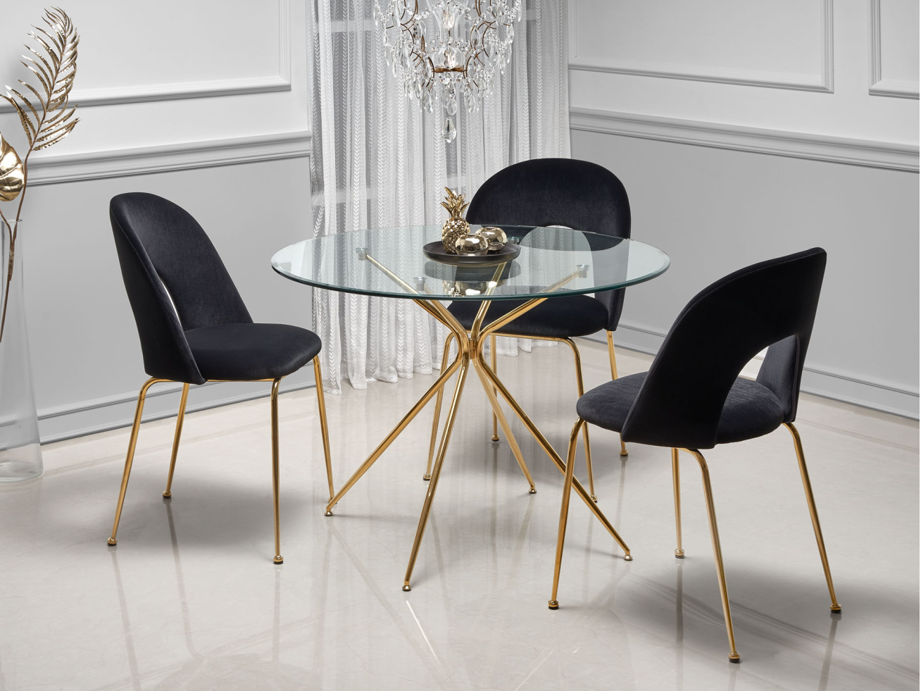 Apvalus stiklinis stalas RONDO