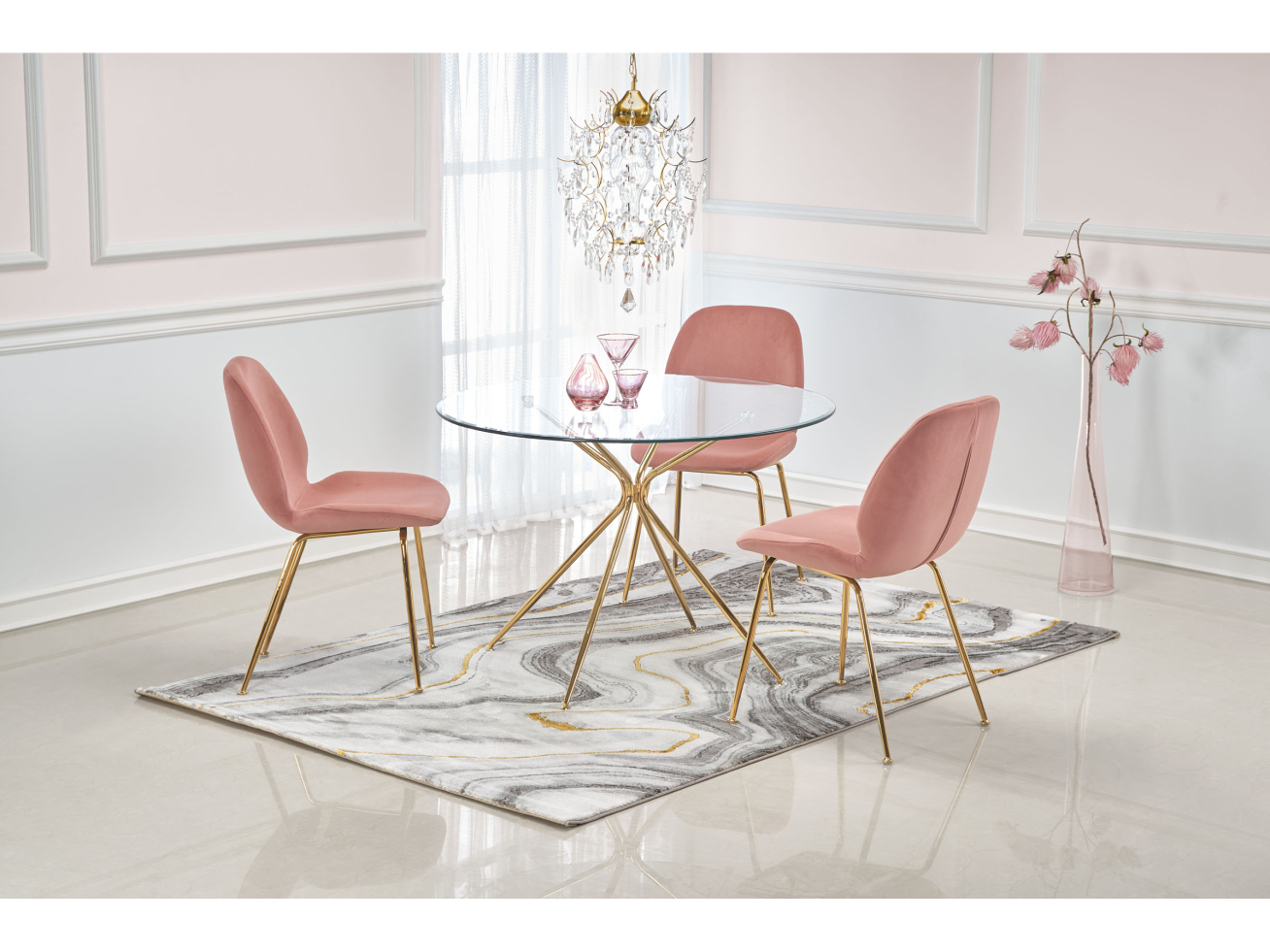 Apvalus stiklinis stalas RONDO 1 Apvalus stiklinis stalas RONDO 1