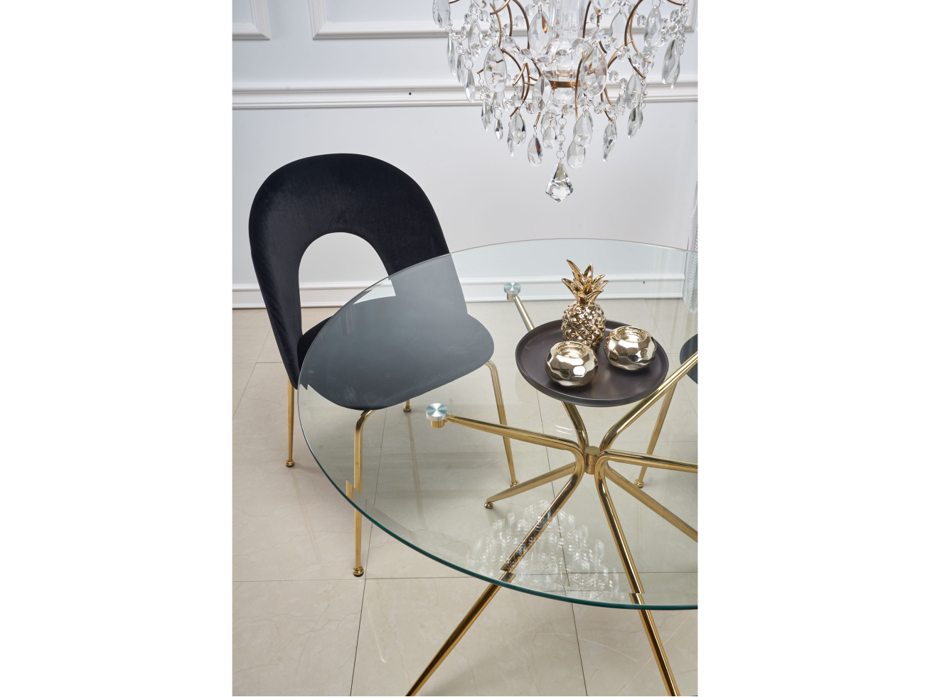 Apvalus stiklinis stalas RONDO 4