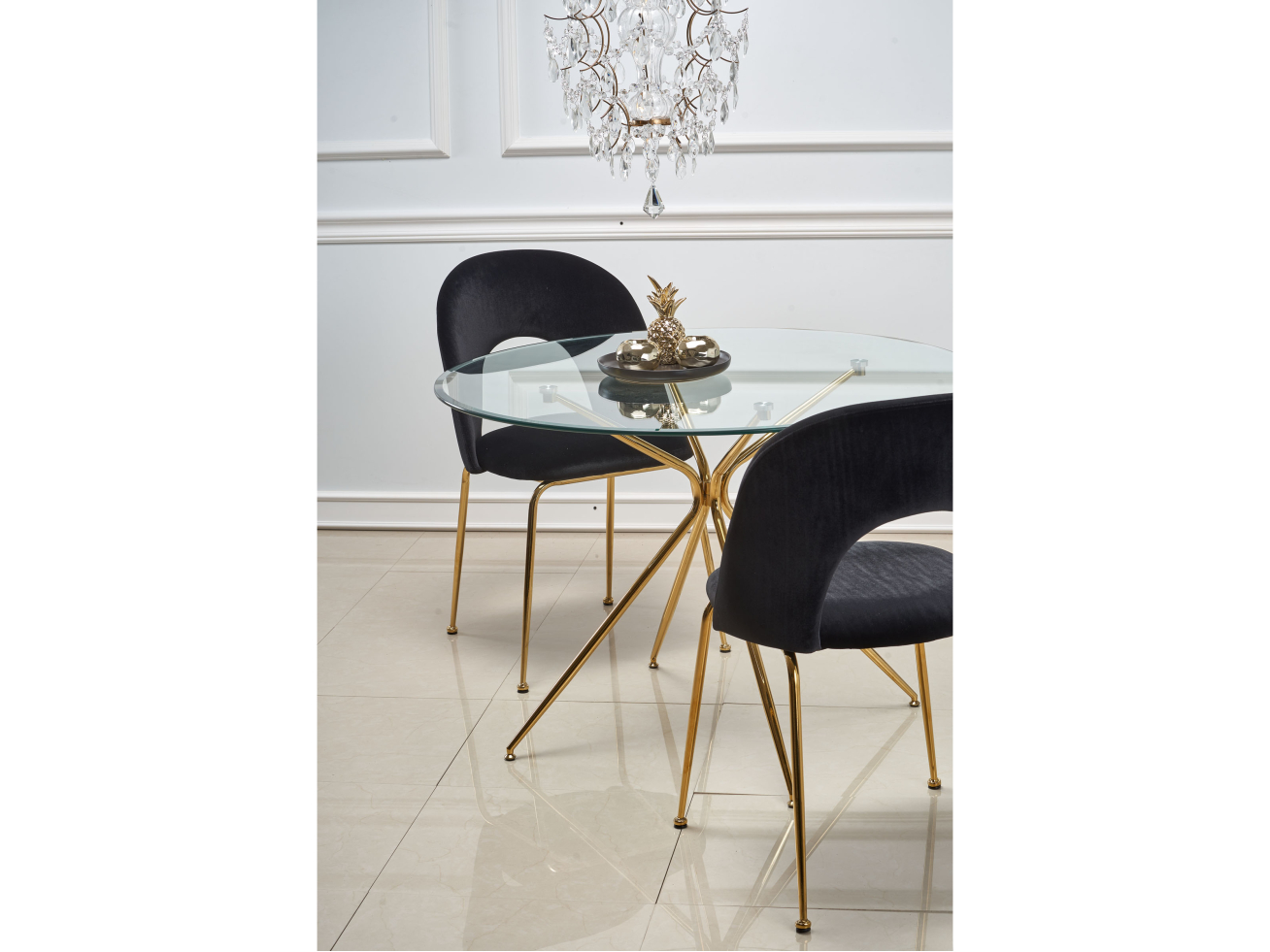 Apvalus stiklinis stalas RONDO 5 Apvalus stiklinis stalas RONDO 5