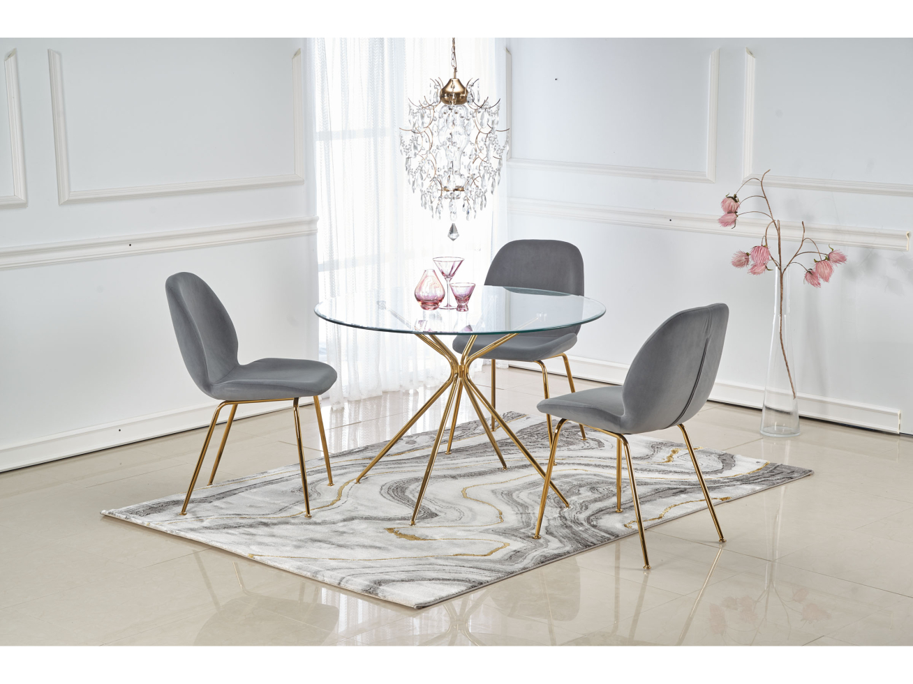 Apvalus stiklinis stalas RONDO 2 Apvalus stiklinis stalas RONDO 2