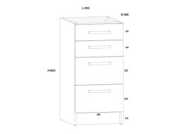 Apatinė spintelė KOR-04 S40-4SZ