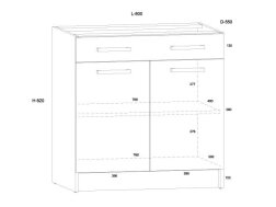 Apatinė spintelė KOR-08 S80-1SZ