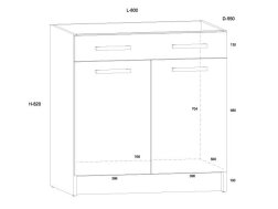 Apatinė spintelė KOR-10 S80-Z