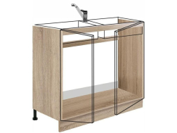 Apatinė spintelė kriauklei (90cm) FR-13D