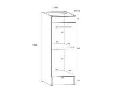 Apatinė spintelė ROD-01 S30