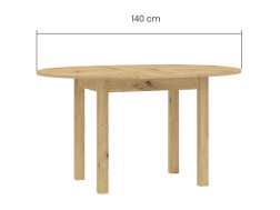 Apvalus išskleidžiamas stalas SENDI 100