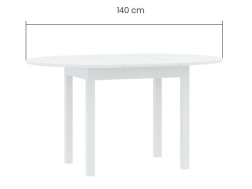 Apvalus išskleidžiamas stalas SENDI 100