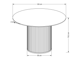 Apvalus stalas BRUNO