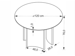 Apvalus stalas CALDO