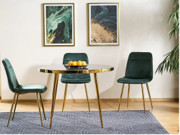 Apvalus stiklinis stalas CALVIN