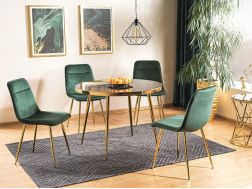 Apvalus stiklinis stalas CALVIN