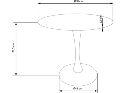 Apvalus stalas DENVER