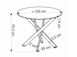 Apvalus stalas EDGAR
