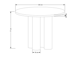 Apvalus stalas ELEFANTE O