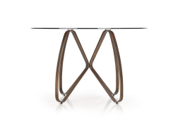 Apvalus stiklinis stalas LUNGO