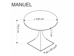 Apvalus stalas MANUEL