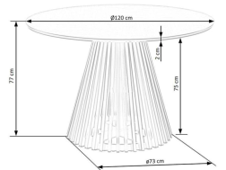 Apvalus stalas MIYAKI