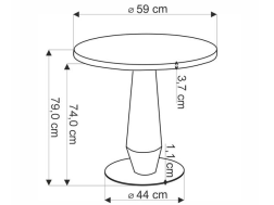 Apvalus stalas MOLINA