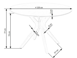 Apvalus stalas NICOLAS