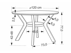 Apvalus stalas RUPERT
