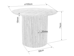 Apvalus stalas SOCRATES 100