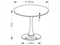 Apvalus stalas TOLIO