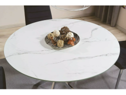 Apvalus stiklinis stalas AGIS MARMURAS