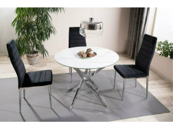 Apvalus stiklinis stalas AGIS MARMURAS