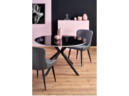 Apvalus stiklinis stalas AVELAR