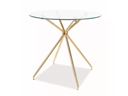 Apvalus stiklinis stalas AZALIA 80